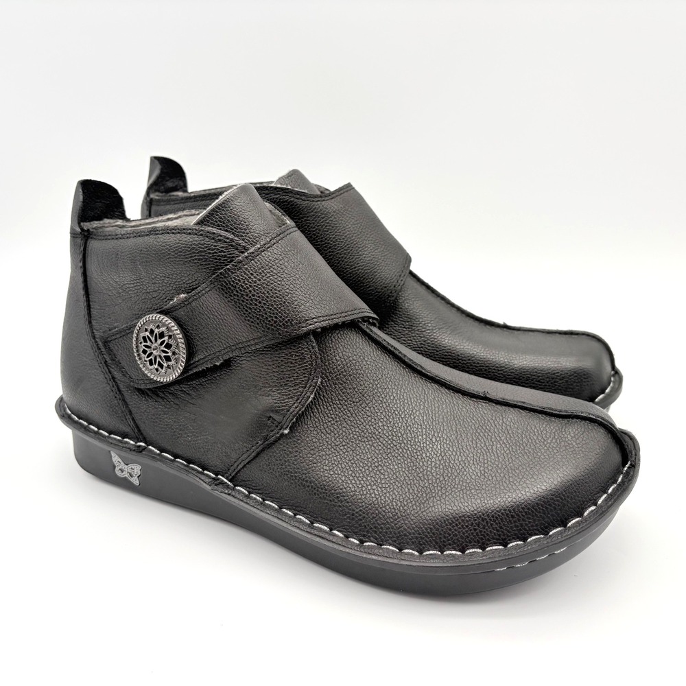 Alegria Caiti Ankle Boots Womens Size 40 (US 9.5-10) Black Leather